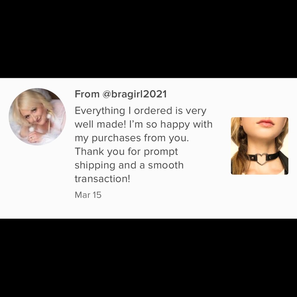 ❤️ PU Leather Heart Choker 🖤 - Picture 5 of 5